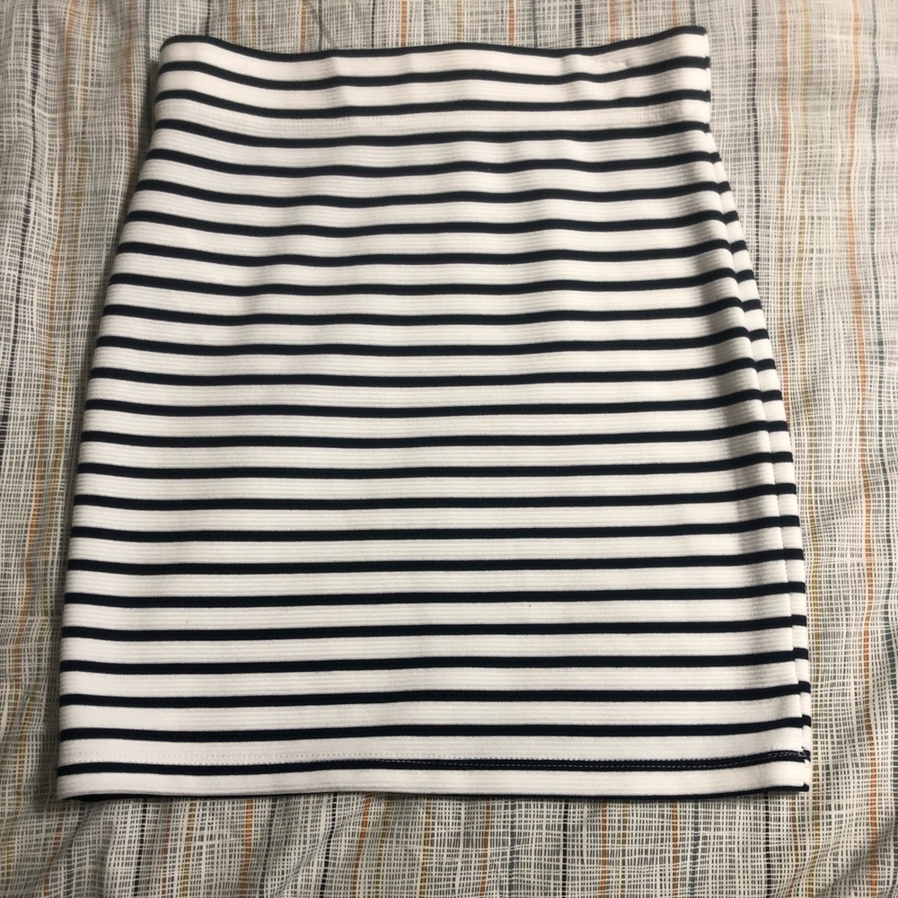 Navy and White Miniskirt